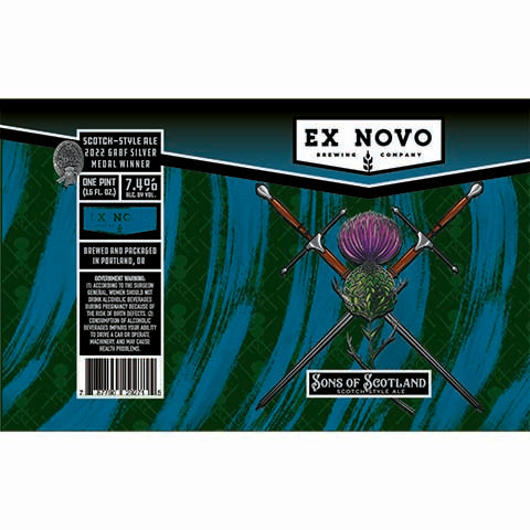 Ex Novo Sons of Scotland Scotch Ale by Ex Novo Brewing Co, beer label