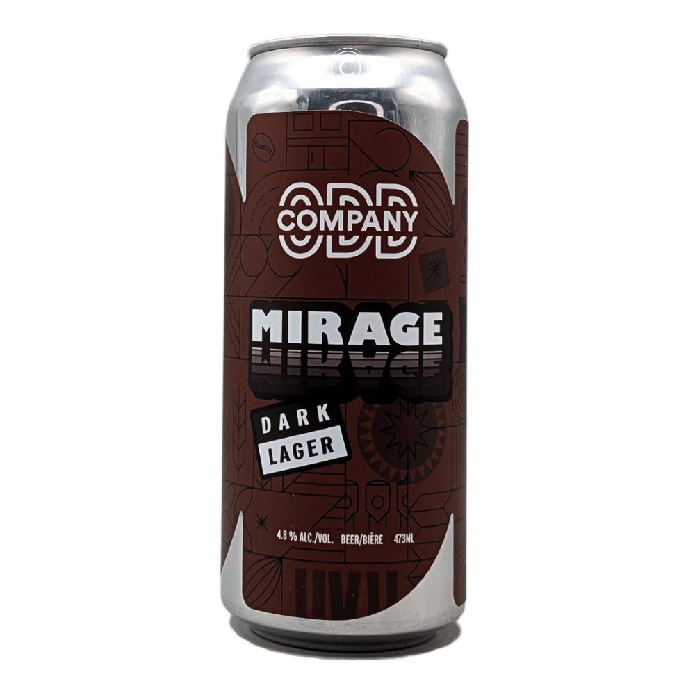 Mirage Dark Lager by Odd Company Brewing, beer label