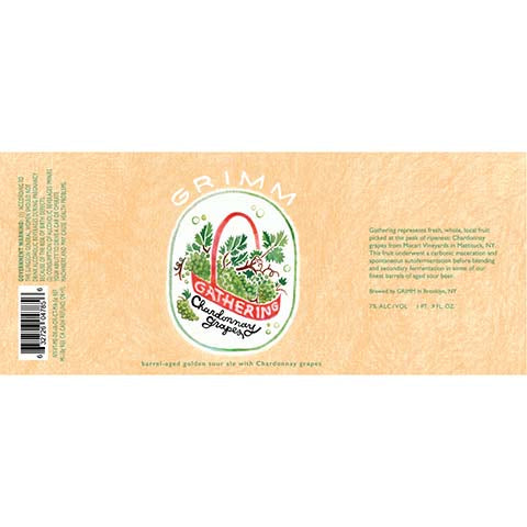 Grimm Gathering Chardonnay Grapes Sour Ale by Grimm Artisanal Ales, beer label