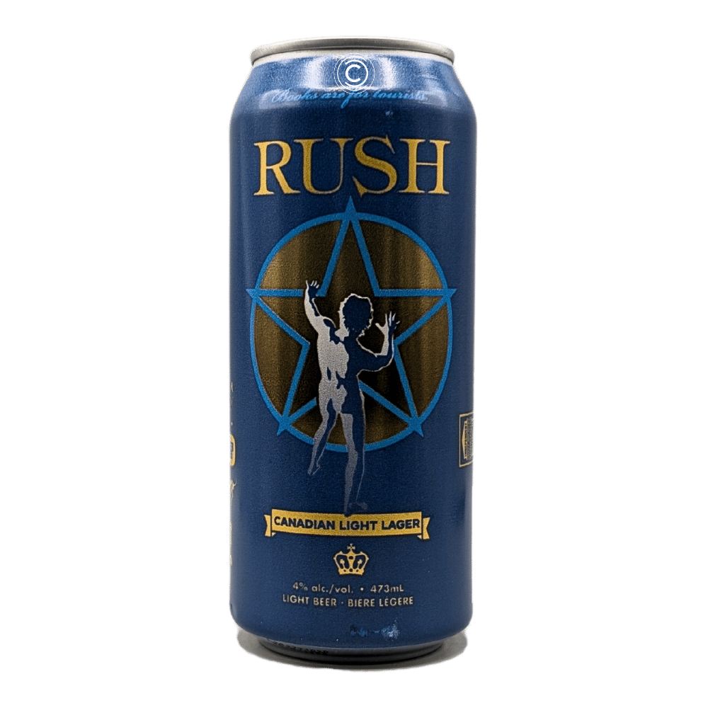 Rush Canadian Light Lager by Henderson Brewing Company Inc, beer label