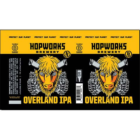 Hopworks Overland IPA by Hopworks Urban Brewery, beer label