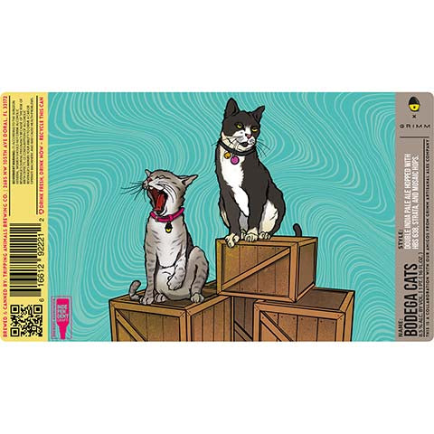 Tripping Animals Bodega Cats DIPA by Tripping Animals Brewing Co., beer label