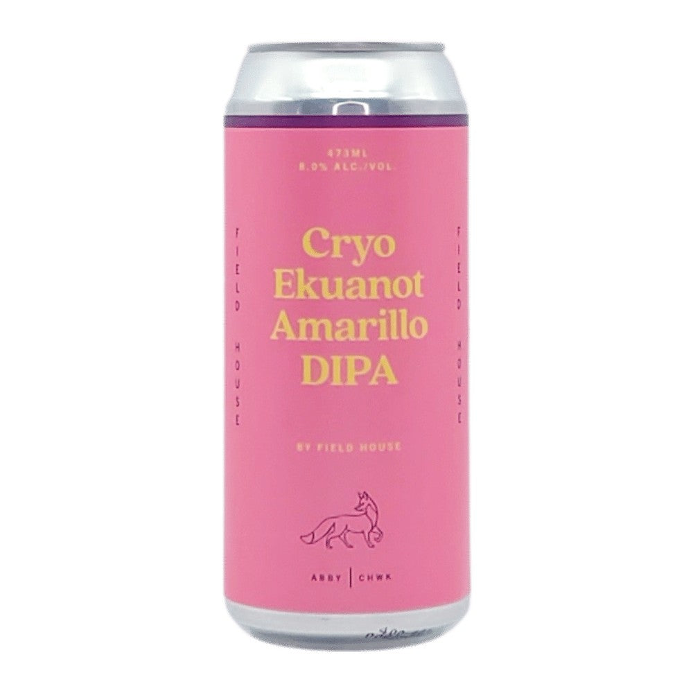 Cryo Ekuanot Amarillo Double IPA by Field House Brewing Co., beer label