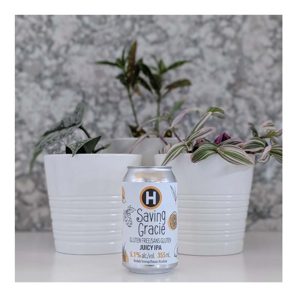 Saving Gracie Gluten-Free Juicy IPA by Hinterland Brewery, beer label