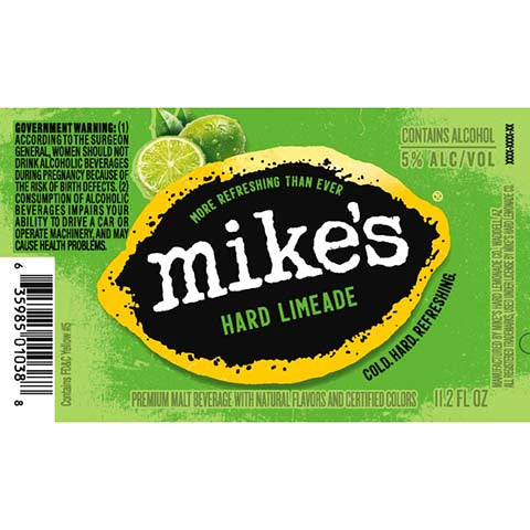 Mike's Hard Limeade by Mike's Hard Lemonade Co., beer label