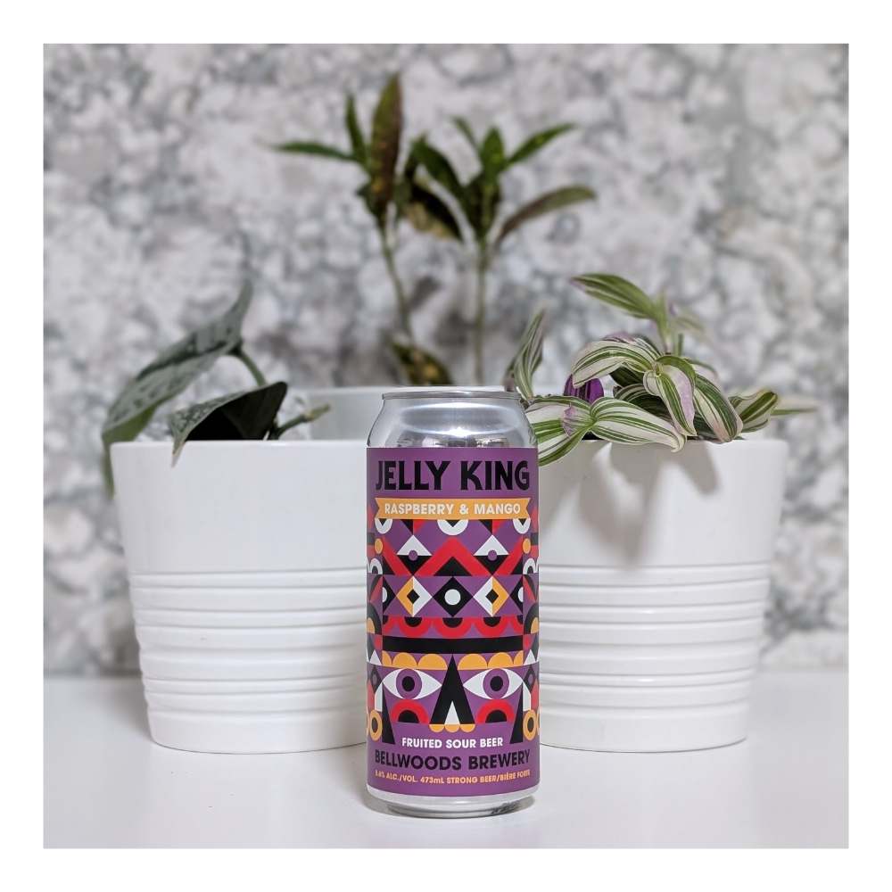 Jelly King Raspberry & Mango Sour by Bellwoods Brewery, beer label