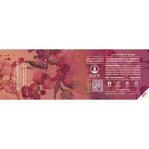 Pure Project Seeds of Happiness Sour Ale by Pure Project, beer label