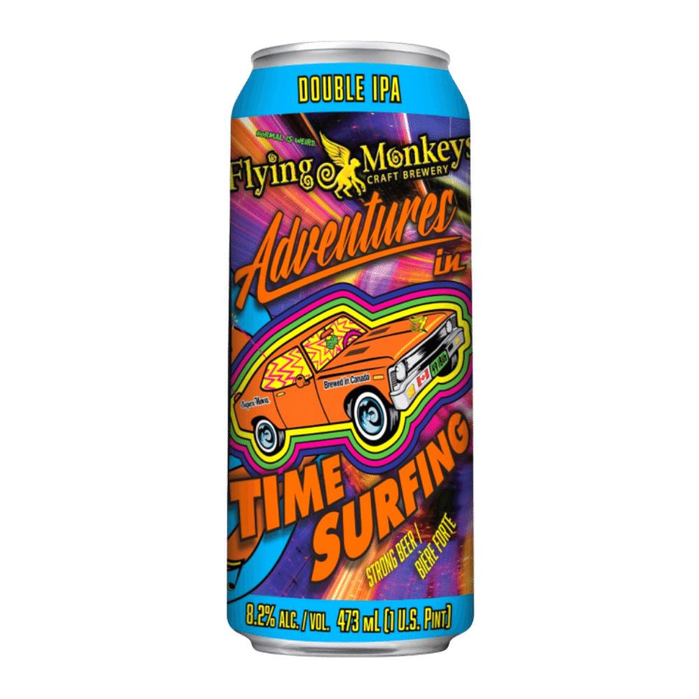 Adventures in Time Surfing Double IPA by Flying Monkeys Craft Brewery, beer label