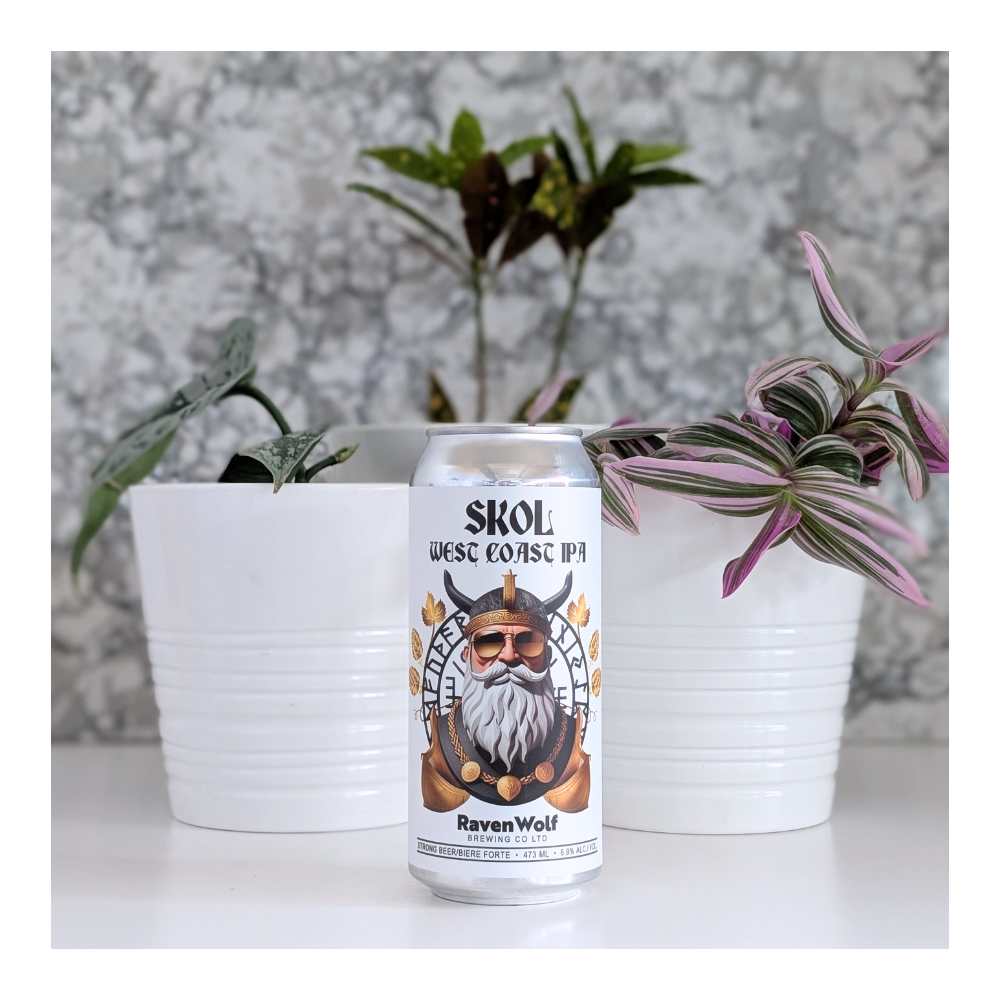 Skol West Coast IPA by RavenWolf Brewing Co., beer label