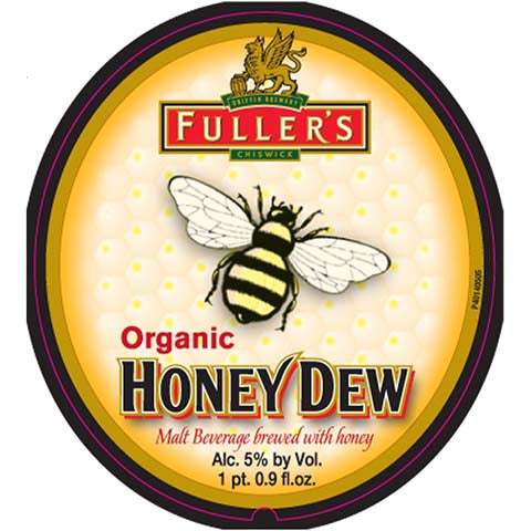 Fuller's Organic Honey Dew by Fuller's, beer label