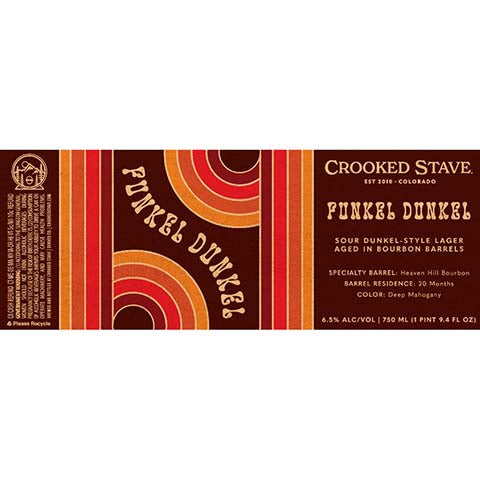 Crooked Stave Funkel Dunkel Sour Lager by Crooked Stave Artisan Beer Project, beer label