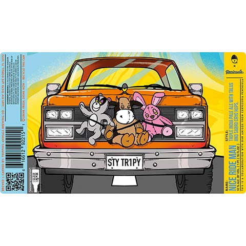 Tripping Animals Nice Ride Man TIPA by Tripping Animals Brewing Co., beer label