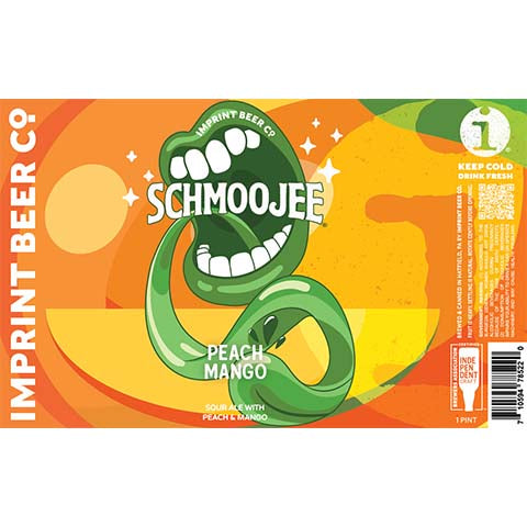 Imprint Schmoojee Peach Mango Sour by Imprint Beer Company, beer label