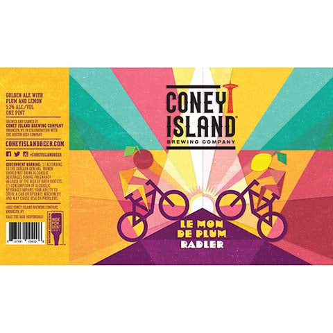 Coney Island Le Mon De Plum Radler by Coney Island Beer, beer label
