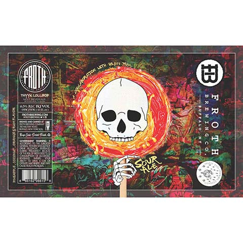 Froth Thyyk Lollipop Sour Ale by Froth Craft Brewery, beer label