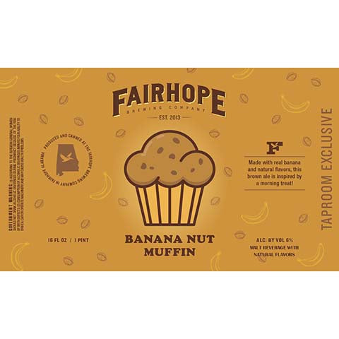 Fairhope Banana Nut Muffin Brown Ale by Fairhope Brewing Co, beer label
