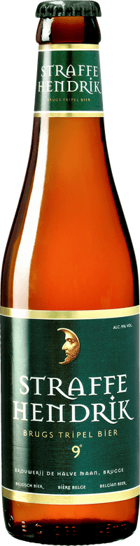 Straffe Hendrik Tripel by De Halve Maan, beer label