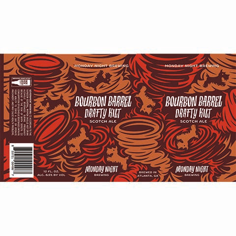Monday Night Bourbon Barrel Drafty Kilt Scotch Ale by Monday Night Brewing, beer label