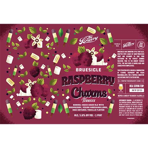 The Bruery Terreux Bruesicle Raspberry Charms Sour Ale by The Bruery, beer label