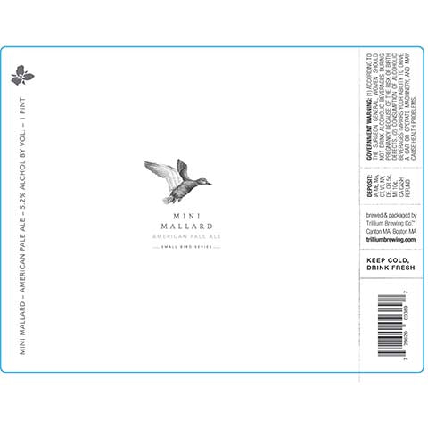 Mini Mallard APA by Trillium Brewing, beer label