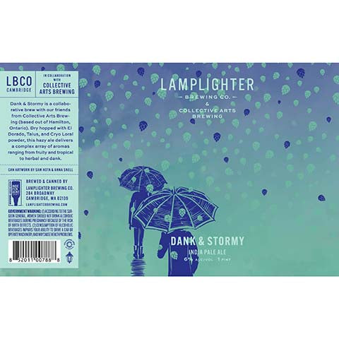 Lamplighter Dank & Stormy IPA by Lamplighter Brewing Co., beer label