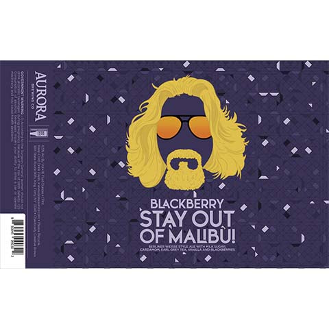 Aurora Blackberry Stay Out of Malibu! Sour by Aurora Brewing Co., beer label
