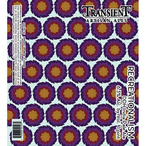 Transient Artisan Ales Recreationalism IPA by Transient Artisan Ales, beer label