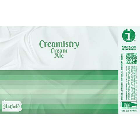 Imprint Beer Creamistry Cream Ale by Imprint Beer Company, beer label