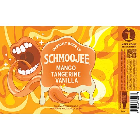 Imprint Schmoojee Mango, Tangerine, Vanilla Sour by Imprint Beer Company, beer label