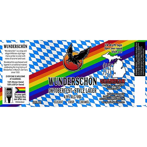 Guardian Wunderschon Oktoberfest Lager by Guardian Brewing Company, beer label