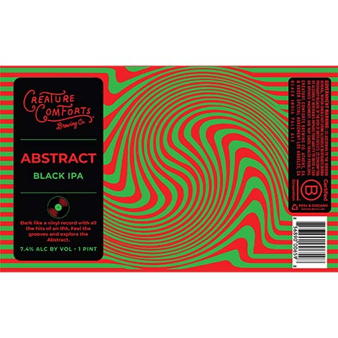 Creature Comforts Abstract Black IPA by Creature Comforts Brewing Co., beer label