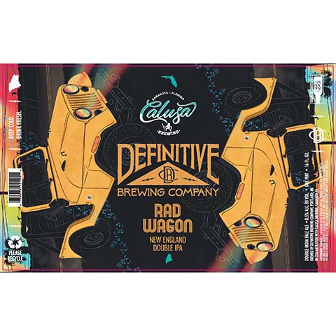 Definitive Rad Wagon New England DIPA by Definitive Brewing Company, beer label