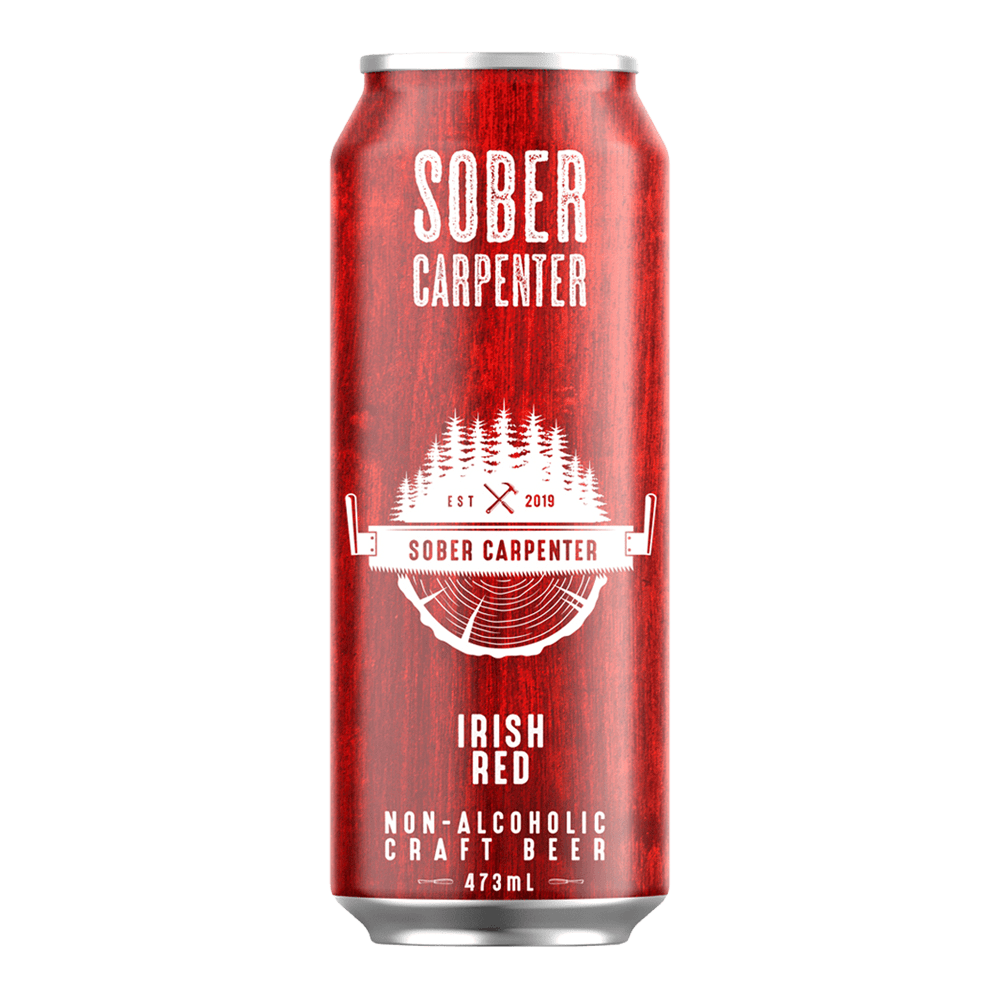 Irish Red Non-Alcoholic by Sober Carpenter, beer label