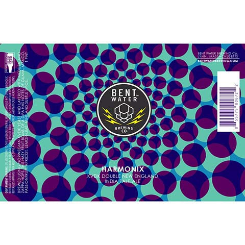 Bent Water Harmonix IPA by Magnify Brewing Company, beer label