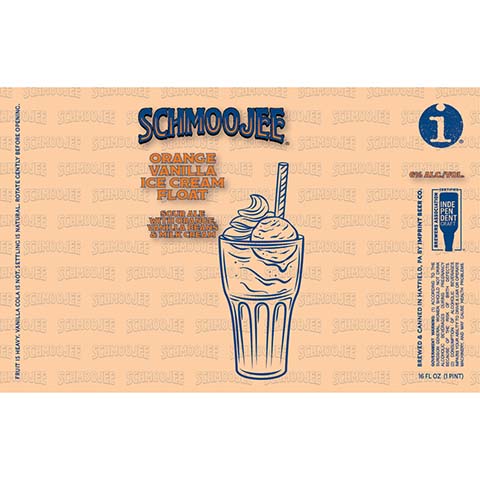 Imprint Schmoojee Orange Vanilla Ice Cream Float Sour Ale by Imprint Beer Company, beer label