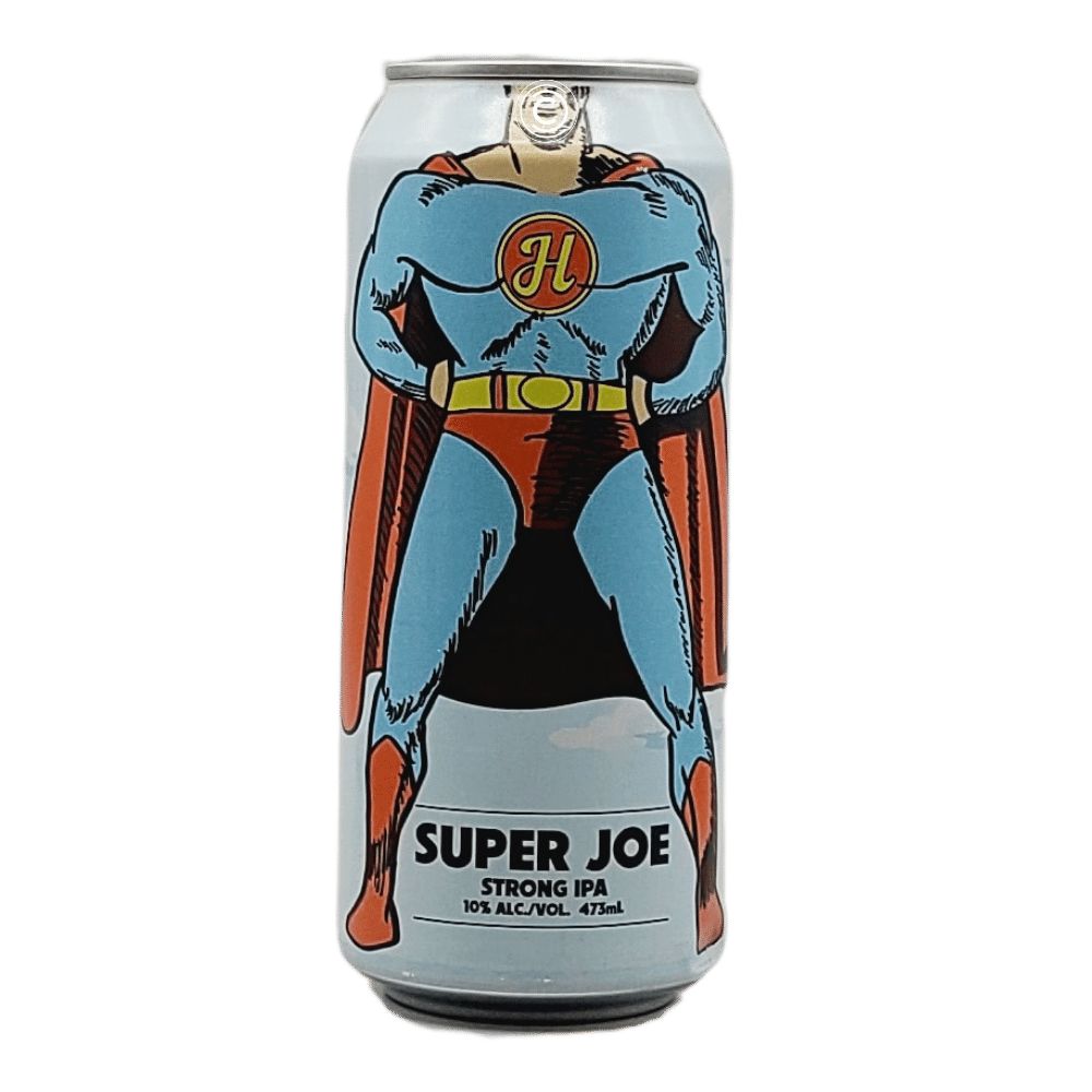 Super Joe Hazy Triple IPA by Henderson Brewing Company Inc, beer label