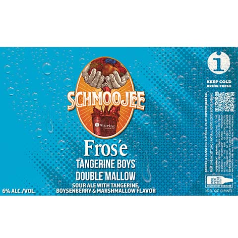 Imprint Schmoojee Frose Tangerine Boys Double Mallow Sour Ale by Imprint Beer Company, beer label