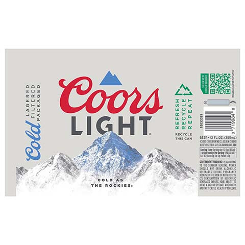 Coors Light by Adolph Coors Company, beer label
