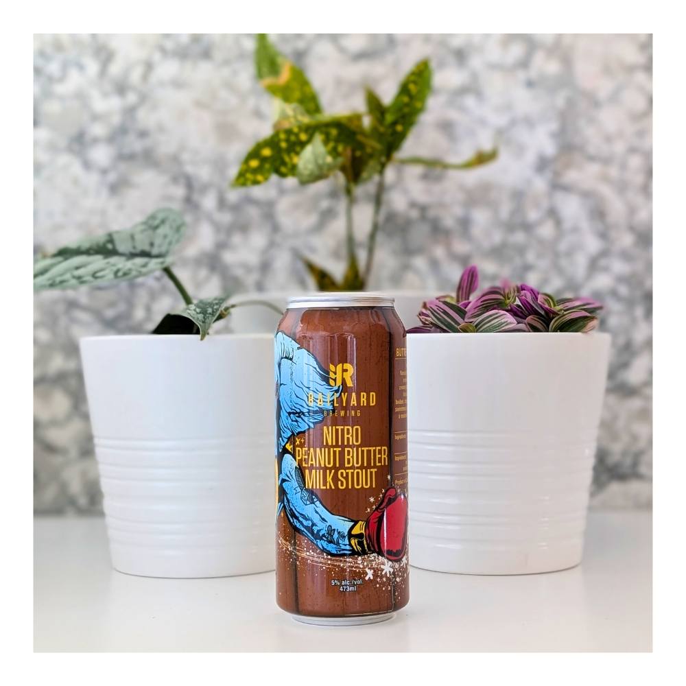 Nitro Peanut Butter Milk Stout by Railyard Brewing Company, beer label
