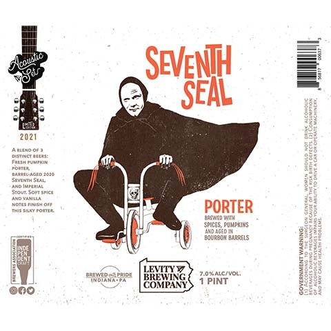 Levity Seventh Seal Porter by Levity Brewing Co, beer label