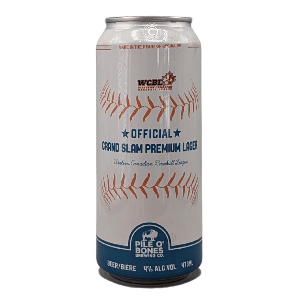 O'Bones Brewing Company Grand Slam Premium Lager by Pile O' Bones Brewing Company, beer label