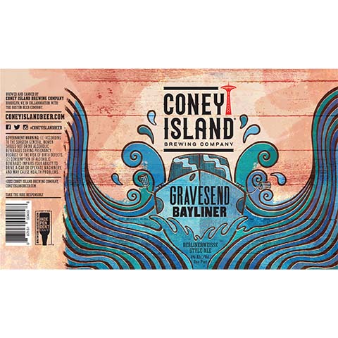 Coney Island Gravesend Bayliner Berliner Weisse Ale by Coney Island Beer, beer label