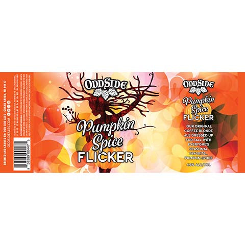 Odd Side Ales Pumpkin Spice Flicker by Odd Side Ales, beer label