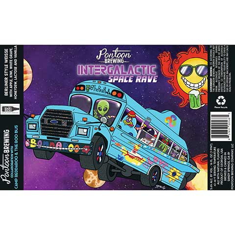 Pontoon Intergalactic Space Rave by Pantoon Brewing, beer label