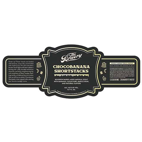 Bruery Chocobanana Shortstacks Imperial Stout by The Bruery, beer label