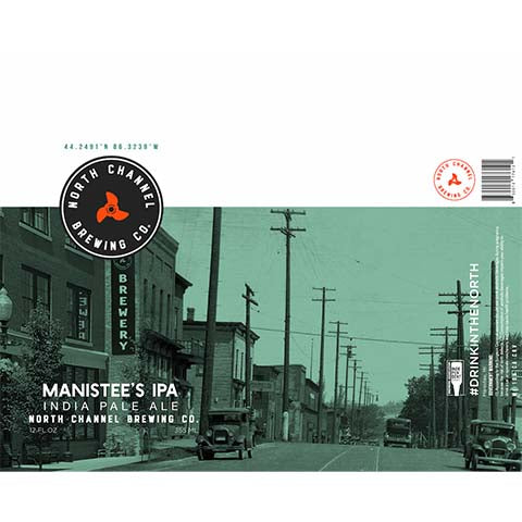 North Channel Manistee's IPA by North Channel Brewing Co., beer label