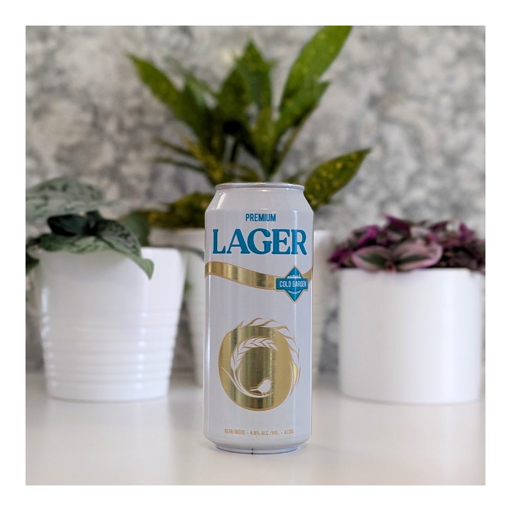 Premium Lager by Cold Garden Beverage Company, beer label