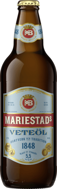 Mariestads Veteöl by Spendrups Bryggeri, beer label