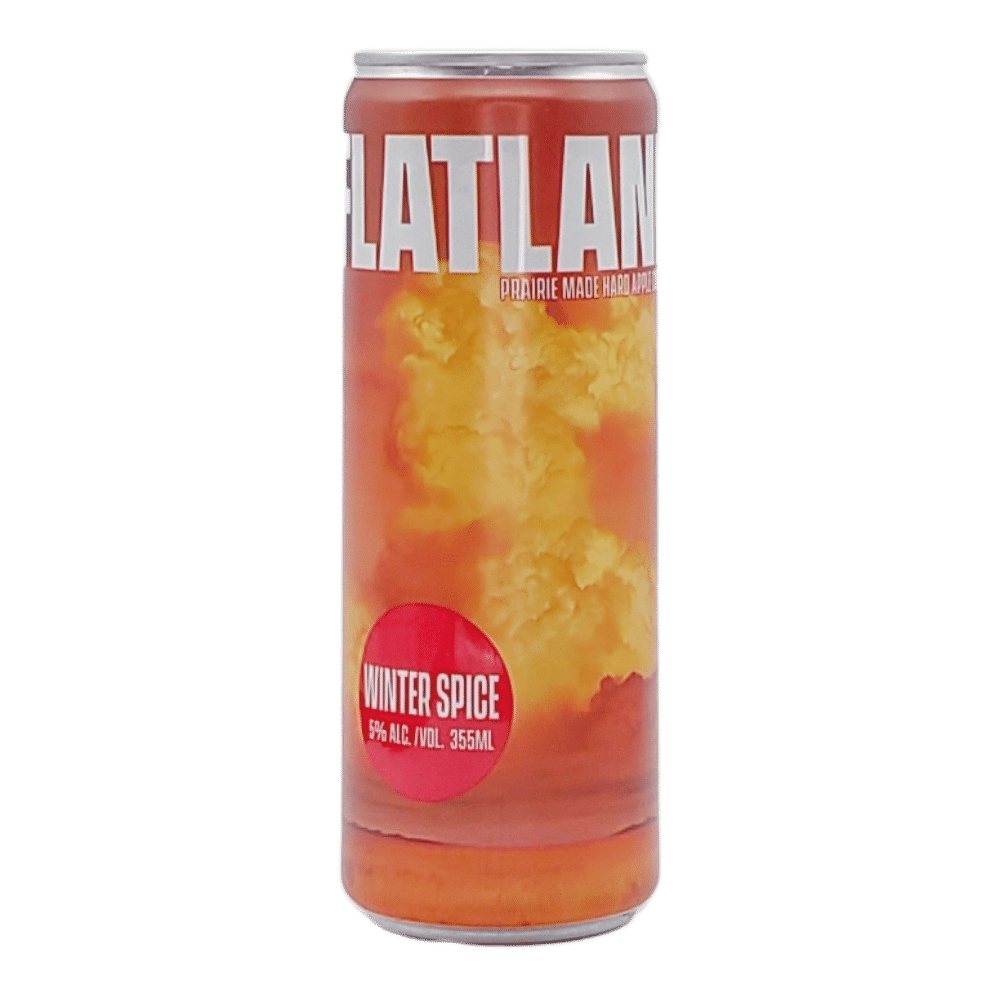 Flatlander Winter Spice Cider by Crossmount Cider Co., beer label