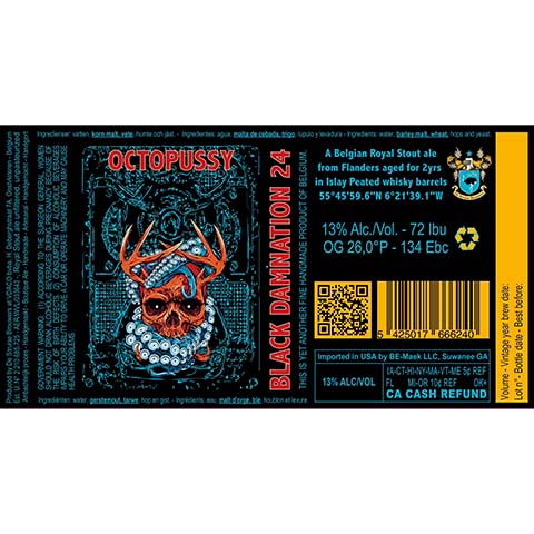 Struise Octopussy Black Damnation 24 by Struise, beer label